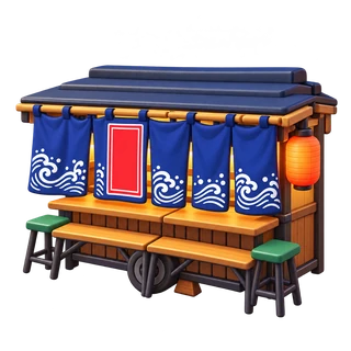 3D-style illustration inspired by the city photo — Taishuken