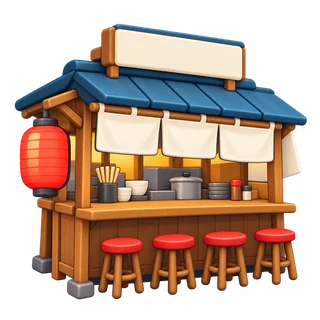 Imagined yatai icon; exterior reference unavailable — Ippei