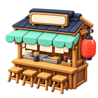 Imagined yatai icon; exterior reference unavailable — Junchan