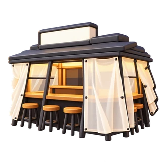 3D-style illustration inspired by the city photo — KUROchan