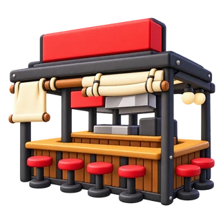 3D-style illustration inspired by the city photo — Nakasu Juban