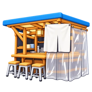 3D-style illustration inspired by the city photo — Agodashitei Kisaichi