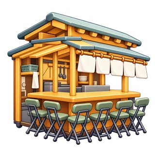 3D-style illustration inspired by the city photo — Hitotsu Yane no Shita